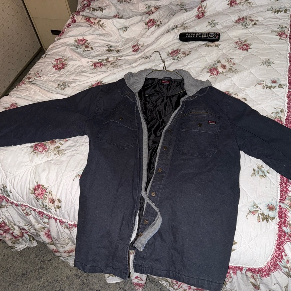 Men's Black Hooded Jacket